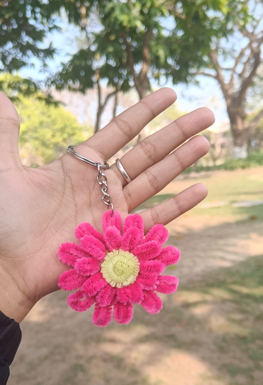 Gerbera Daisy Keychain